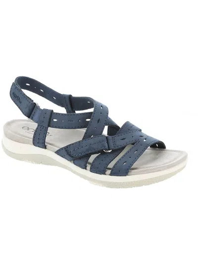 Earth Origins Samsin Womens Faux Leather Slingback Sandals In Blue