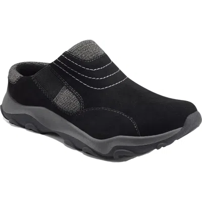Earth Origins Taya Womens Suede Slip On Clogs In Black