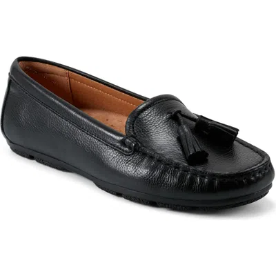 Earth Women's Raquel Tassel Slip-on Loafers In Black Leather