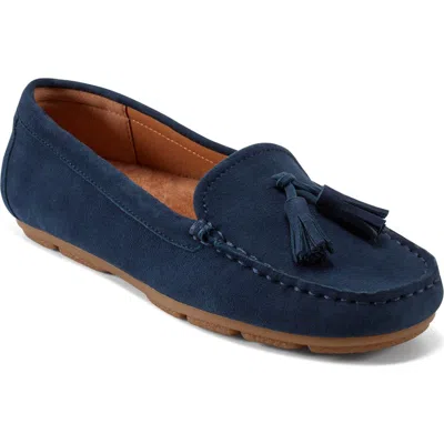 Earth Women's Raquel Tassel Slip-on Loafers In Dark Blue Suede