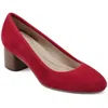 Earth Rellia Womens Suede Comfort Pumps In Red