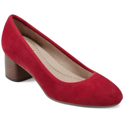 Earth Rellia Womens Suede Comfort Pumps In Red Suede