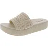EARTH SACHAN WOMENS SLIP ON OPEN TOE SLIDE SANDALS