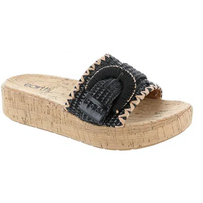 Earth Samsy 2 Womens Woven Casual Slide Sandals In Black