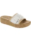 Earth Samsy 2 Womens Woven Casual Slide Sandals In White