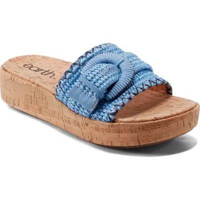 Earth Women's Samsy Platform Slide Sandals In Blue