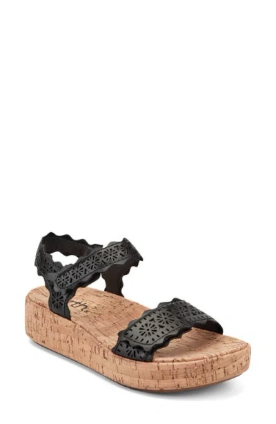 Earth ® Slata Ankle Strap Platform Sandal In Multi