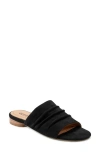 Earth Women's Talma Round Toe Slip-on Flat Casual Sandals In Black