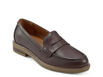 Earth Wide Width Javas Penny Loafer In Brown