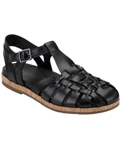 Earth Women's Alazia Fisherman Flat Sandals In Black