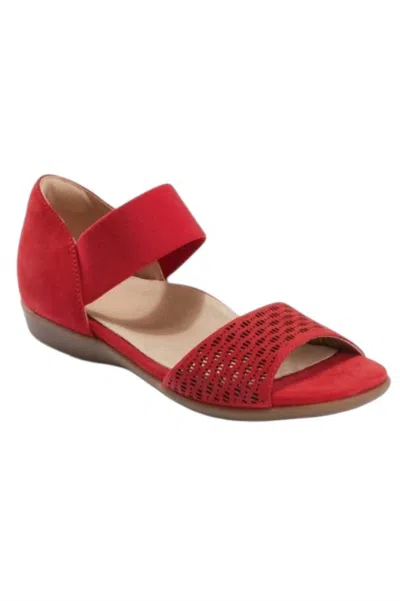 Earth Women's Alder Amora Sandal In Bright Red In White