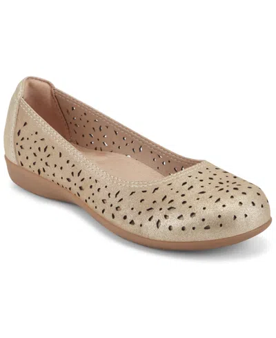 Earth Women's Bentlee Cutout Leather Slip-on Ballet Flats In Neutral