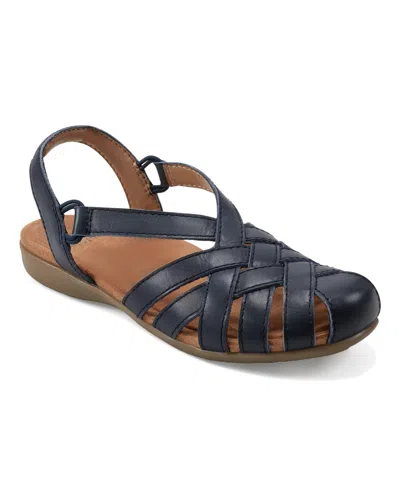 Earth Women's Berri Woven Slingback Sandals In Dark Blue Leather
