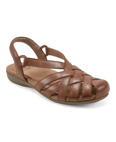 Earth Women's Berri Woven Slingback Sandals In Light Brown Leather