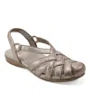 Earth Women's Berri Woven Slingback Sandals In Metallic Pewter Leather