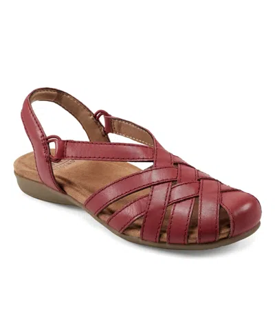 Earth Women's Berri Woven Slingback Sandals In Red Leather