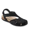 Earth Women's Birdine Cutout Flat Slingback Sandals In Black Leather