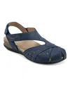Earth Women's Birdine Cutout Flat Slingback Sandals In Dark Blue Leather