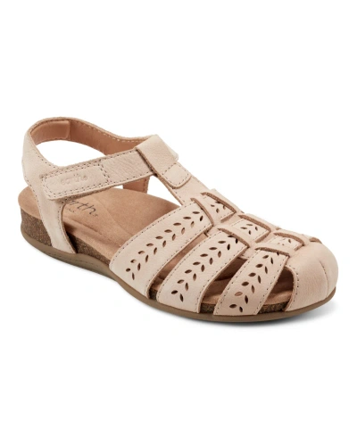 Earth Women's Birdy Closed Toe Strappy Casual Slip-on Sandals In Light Natural Nubuck