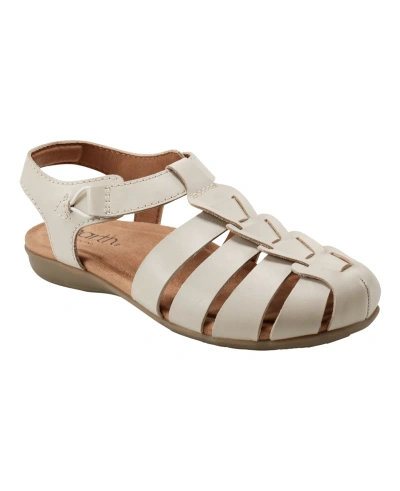 Earth Women's Blake Casual Slip-on Strappy Flat Sandals In Cream Leather