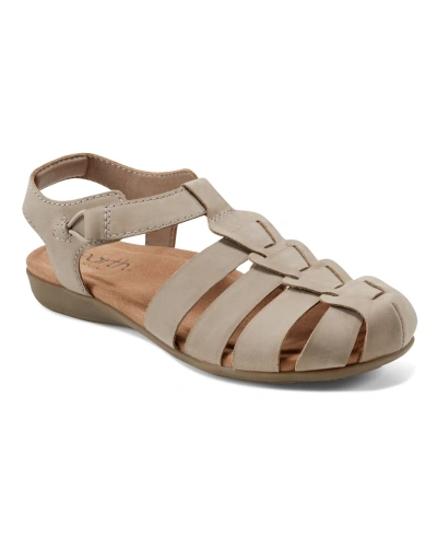 Earth Women's Blake Casual Slip-on Strappy Flat Sandals In Light Natural Nubuck