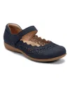 Earth Women's Brady Leather Mary Jane Flats In Blue