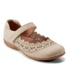 Earth Women's Brady Leather Mary Jane Flats In Beige Leather