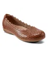 Earth Women's Bria Casual Flat In Cognac Leather