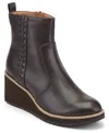 Earth Women's Camryn Wedge Heel Casual Ankle Booties In Brown