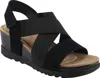 Earth Women's Carren Wedge Sandals In Black