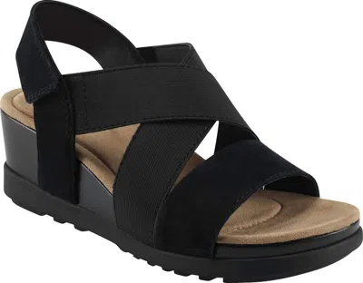 Earth Women's Carren Wedge Sandals In Black