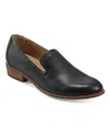 Earth Edna Womens Leather Slip On Loafers In Black Leather