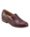 Earth Women's Edna Flat Slip-on Loafers In Dark Red Leather
