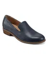 Earth Edna Womens Leather Slip On Loafers In Navy Leather