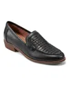 Earth Women's Elona Woven Slip-on Loafers In Black Leather