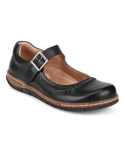 Earth Women's Erie Round Toe Mary Jane Flats In Black