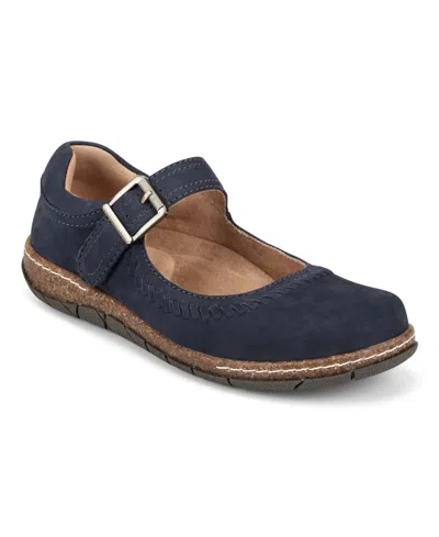 Earth Women's Erie Round Toe Mary Jane Flats In Blue