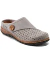 Earth Women's Erinn Cutout Slip-on Clogs In Light Gray Nubuck