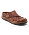 Earth Women's Erinn Cutout Slip-on Clogs In Medium Brown Leather