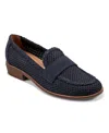 Earth Women's Evvie Round Toe Slip-on Casual Loafers In Navy Nubuck