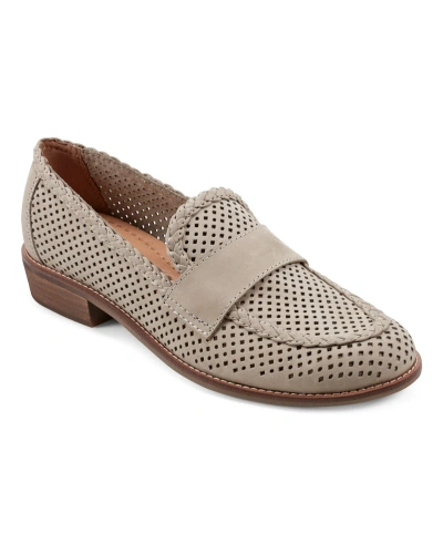 Earth Women's Evvie Round Toe Slip-on Casual Loafers In Taupe Nubuck