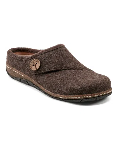Earth Women's Ezra Button Wrap Slip-on Clogs In Brown
