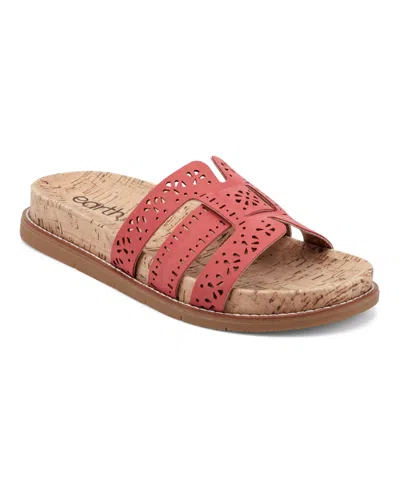 Earth Women's Fairren Flat Slip-on Footbed Sandals In Pink