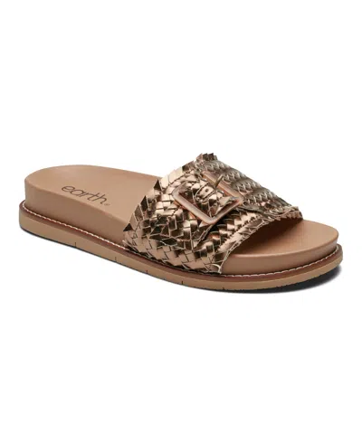 Earth Women's Fontane Woven Flat Sandals In Bronze