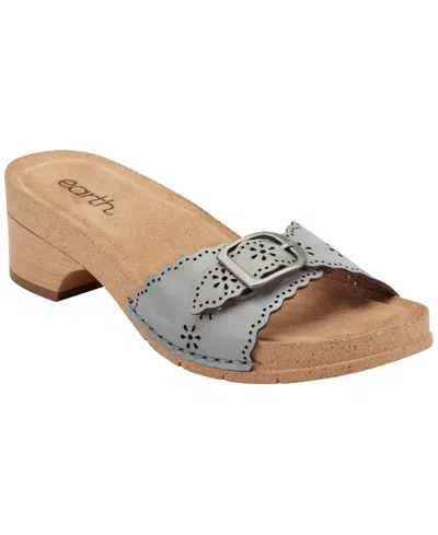 Earth Women's Haisly Leather Buckle Band Block Heel Sandals In Gold