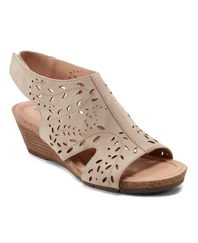 EARTH WOMEN'S HALIN CUTOUT SLINGBACK WEDGE SANDALS