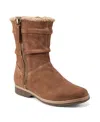 Earth Women's Hyland Water Repellent Round Toe Casual Booties In Light Natural Suede