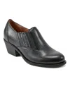 Earth Jalin Womens Suede Block Heel Booties In Black Leather