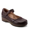 Earth Kalece Womens Adjustable Leather Mary Jane Heels In Dark Red Leather