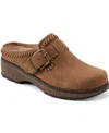 Earth Women's Kay Stitched Round Toe Clogs In Brown